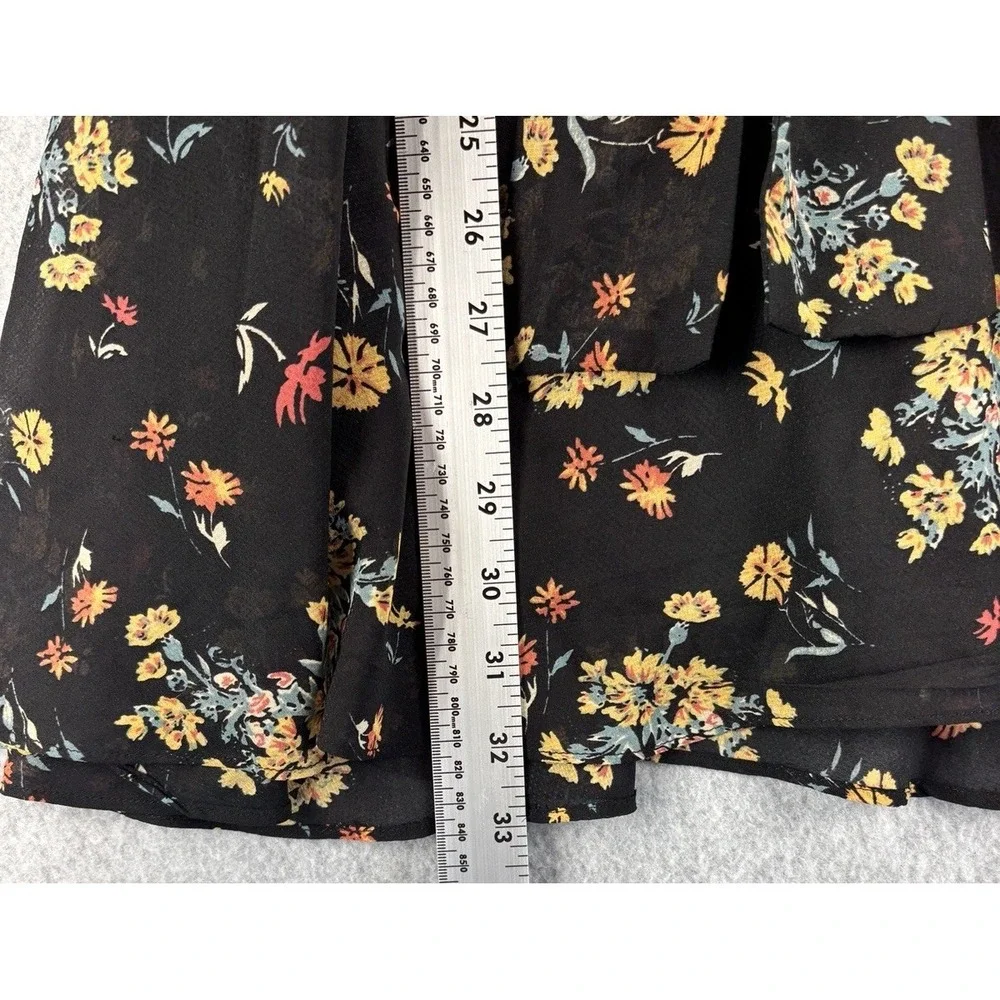Free People Lilou Mini Dress Floral Boho Chic Bell Sleeve Western Festival Small